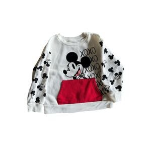Disney Mickey Mouse Toddler Sweatshirt 3T Flocked Graphic